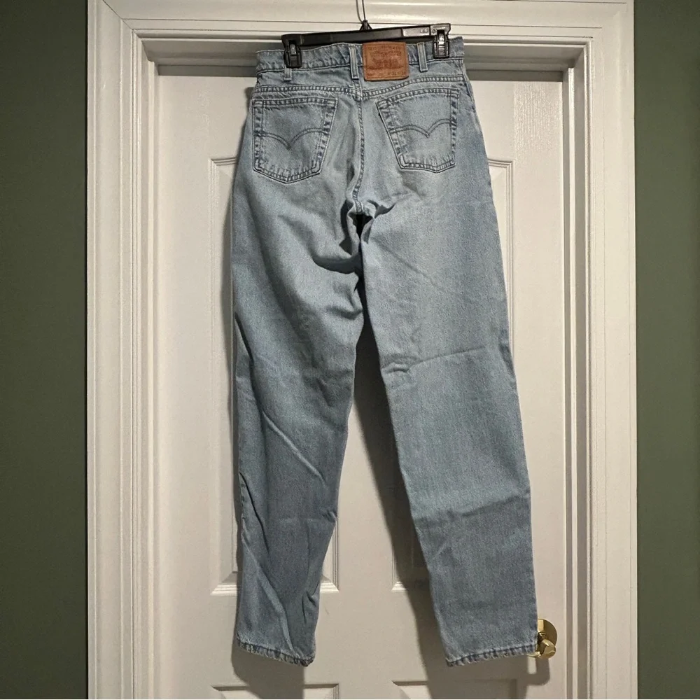 Levi's Washed Denim Straight Leg Jeans - Picture 2 of 7